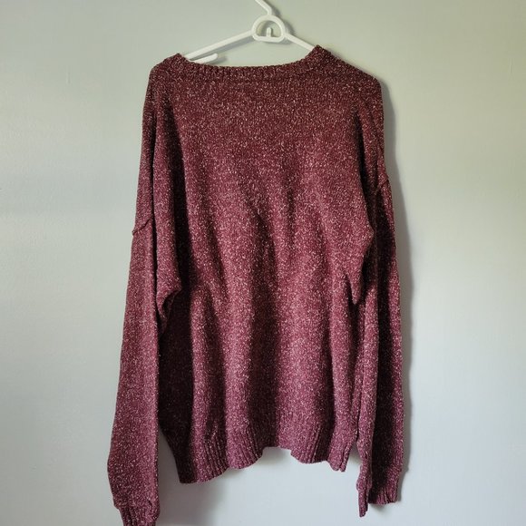 Arizona Jean Company Burgundy Crew Neck Knit Sweater XL Long Sleeve NWT - Picture 5 of 5